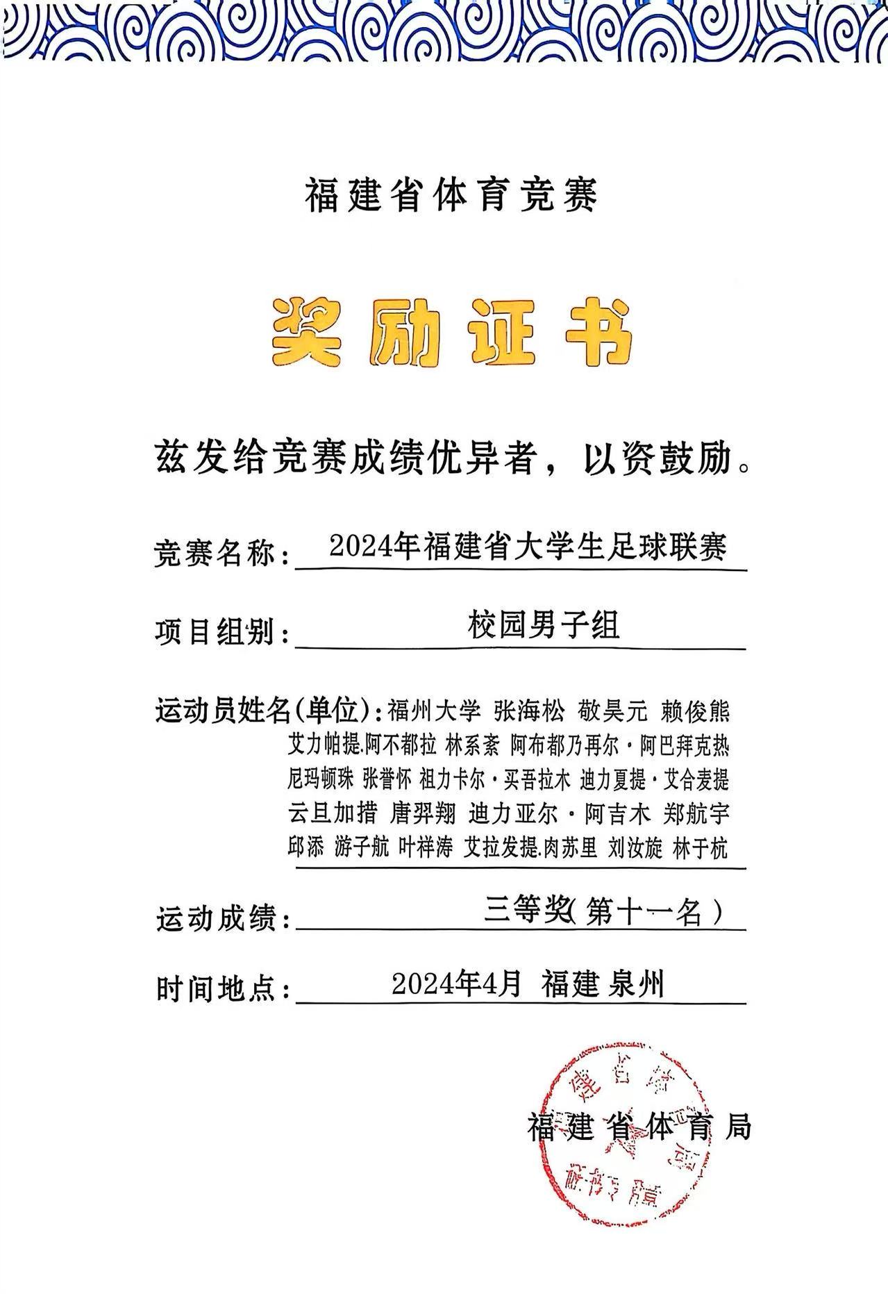 Football Competition Certificate 3